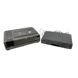 Two Sony VHS video cassette recorders comprising Betamax C7 SL-C7UB together with Smart Engine SLV -E70