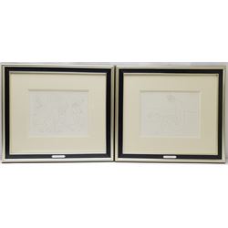 After Pablo Picasso (Spanish 1881-1973): Figurative Studies, pair lithographs 22cm x 29cm (2)