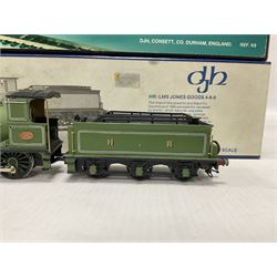 DJH Models - two kit built ‘00’ gauge models comprising K8 CR LMS BR Class 439 0-4-4T no.15189 locomotive in crimson and HR/LMS Jones Goods 4-6-0 no.103 locomotive and tender in HR green; in original boxes 