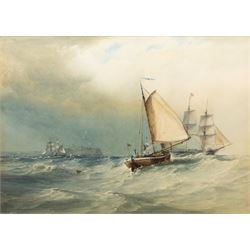 Arthur Wilde Parsons (British 1854-1931): 'A Fresh Breeze Off Scarborough', watercolour wi...