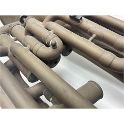 Early 20th century French Jerome Thibouville-Lamy Class B brass 4-valve euphonium for restoration or display L59cm