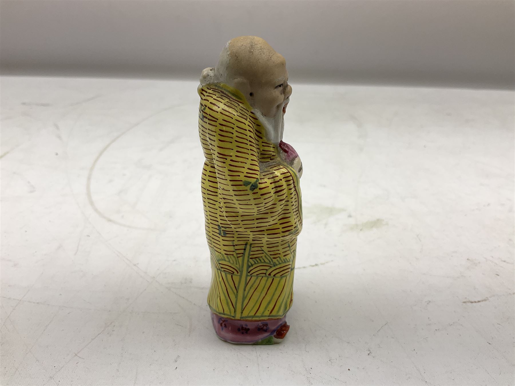 20th century Chinese Famille Rose figure of Shou Lao, H10cm