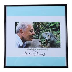 Collection of David Attenborough ephemera, to include 1976 first edition 'The Tribal Eye' hardback, framed signed items and Daily Mail Weekend 'Attenborough at 100 - My Life on Earth' newspaper