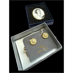 Silver stone set jewellery, including Siam silver brooch and bracelets and continental silver cameo jewellery, together with a collection of costume jewellery, including pair of stud earrings stamped for Christian Dior