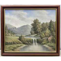 H Berner (20th century): Cottages in Spring, oil on canvas board signed, together with a similar landscape oil on canvas 50cm x 60cm (2)