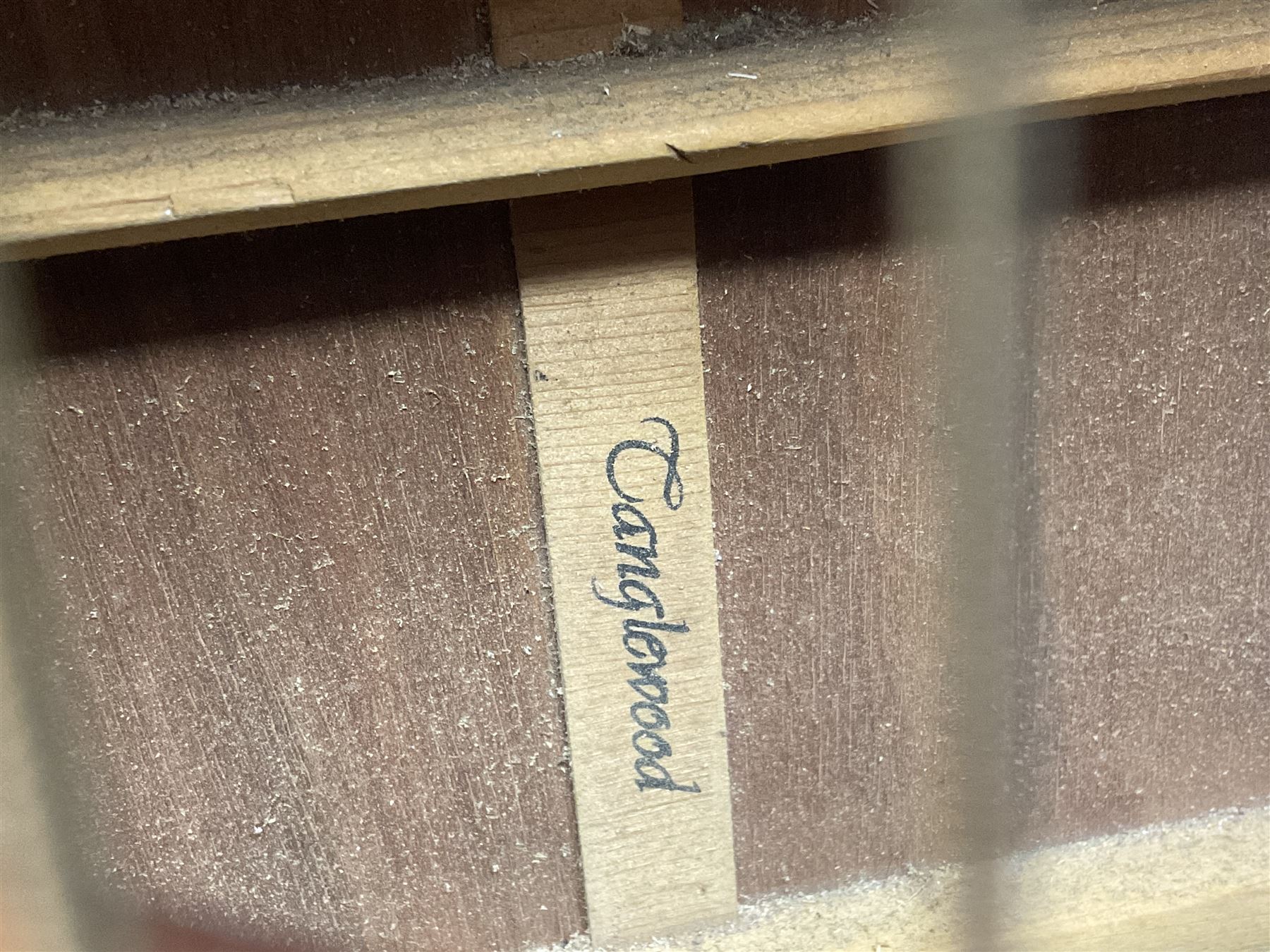 Tanglewood semi-acoustic guitar with Fishman preamp, mahogany back and solid cedar top L103cm; and a Rockbag electric guitar soft carrying case (2)