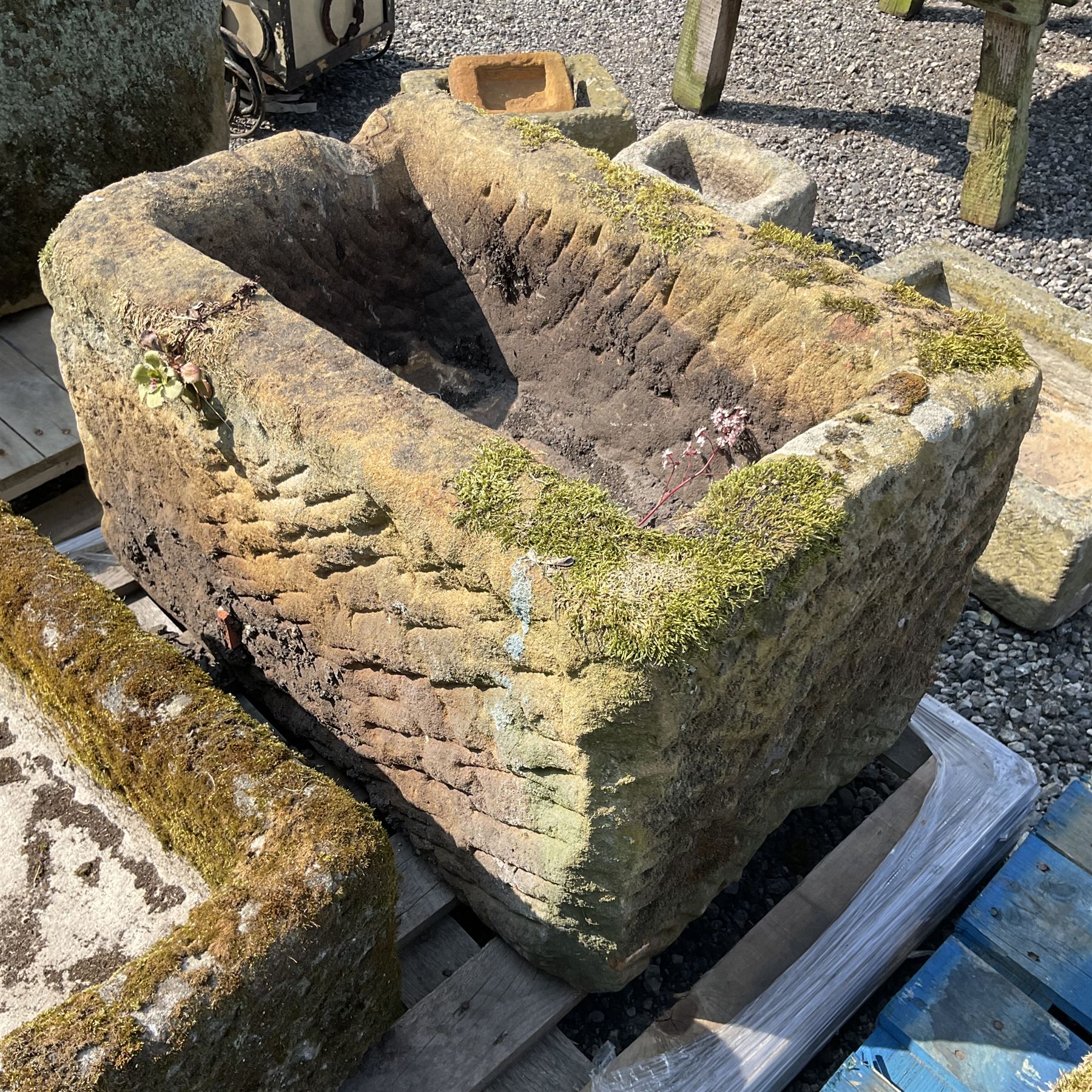 19th century medium carved stone trough  - THIS LOT IS TO BE COLLECTED BY APPOINTMENT FROM DUGGLEBY STORAGE, GREAT HILL, EASTFIELD, SCARBOROUGH, YO11 3TX