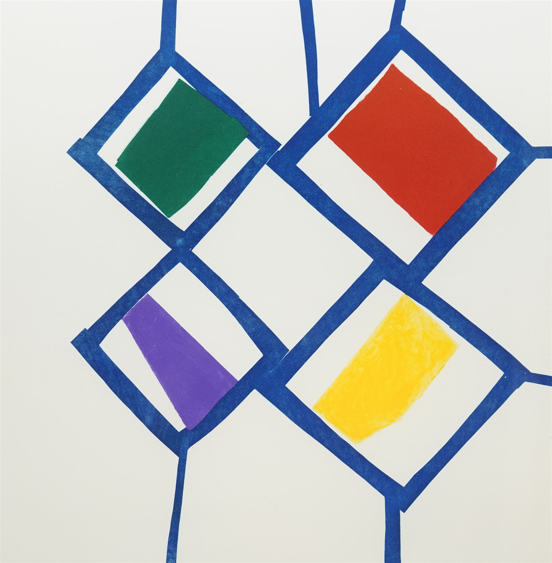 Sandra Blow (British 1925-2006): 'Revolve', etching and aquatint in colours signed titled numbered 30/75 and dated '03 in pencil 75cm x 72cm
Provenance: The Stour Gallery, Eastway, London 