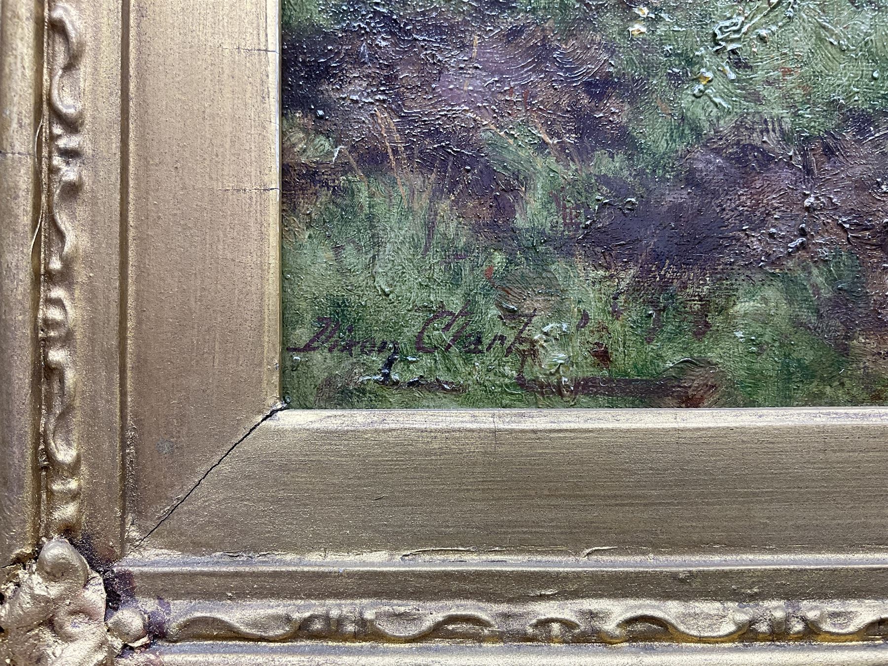 Joseph Dixon Clark (British 1849-1944): Sheep in a Meadow, oil on canvas signed 30cm x 40cm