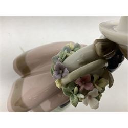 Three Lladro Flower Girls figures, comprising Sweet Scent no 5221, Pretty Pickings no 5222 and Spring is Here no 5223, largest example H18cm 