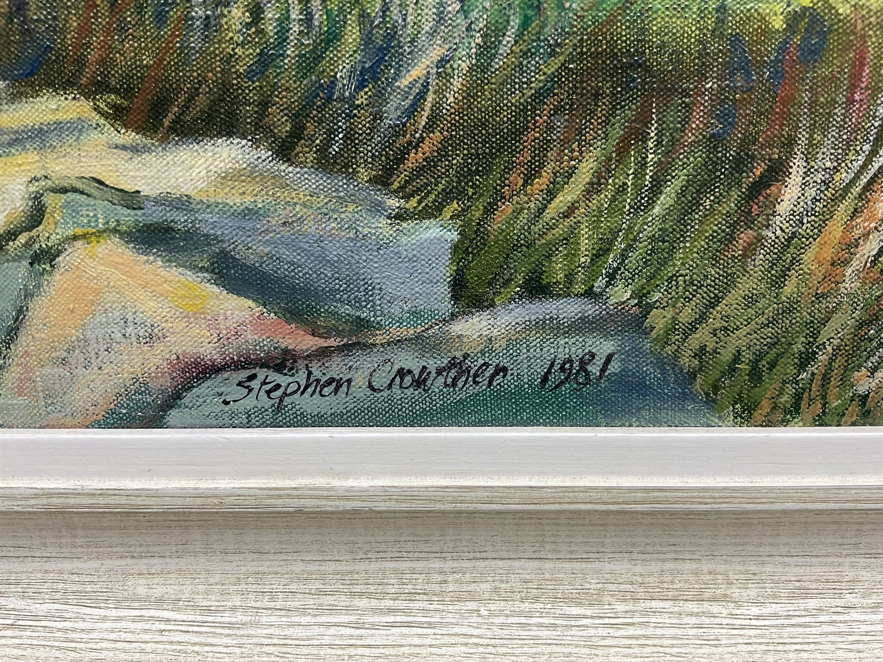 Deryck Stephen Crowther (Northern British 1922-2007): 'Cumbrian Fells - Head of Troutbeck Valley', oil on canvas signed and dated 1981, titled verso with artist's address 45cm x 60cm 
Provenance: from the collection of renowned film director Ridley Scott.