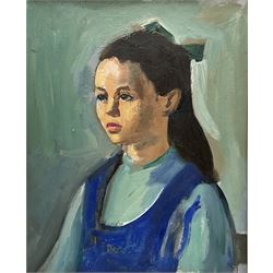 Philip Naviasky (British 1894-1983): Sonia - Portrait of the artist's daughter, oil on board unsigned, authenticated by the artist's wife verso 55cm x 44cm
