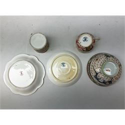 Assorted ceramics, to include Royal Crown Derby dish, Copeland Spode teacup and saucer decorated in the Imari pallet, a similar coffee can, three jugs, one marked Masons Ironstone, Staffordshire model of a house, Japanese charger, etc., in one box 