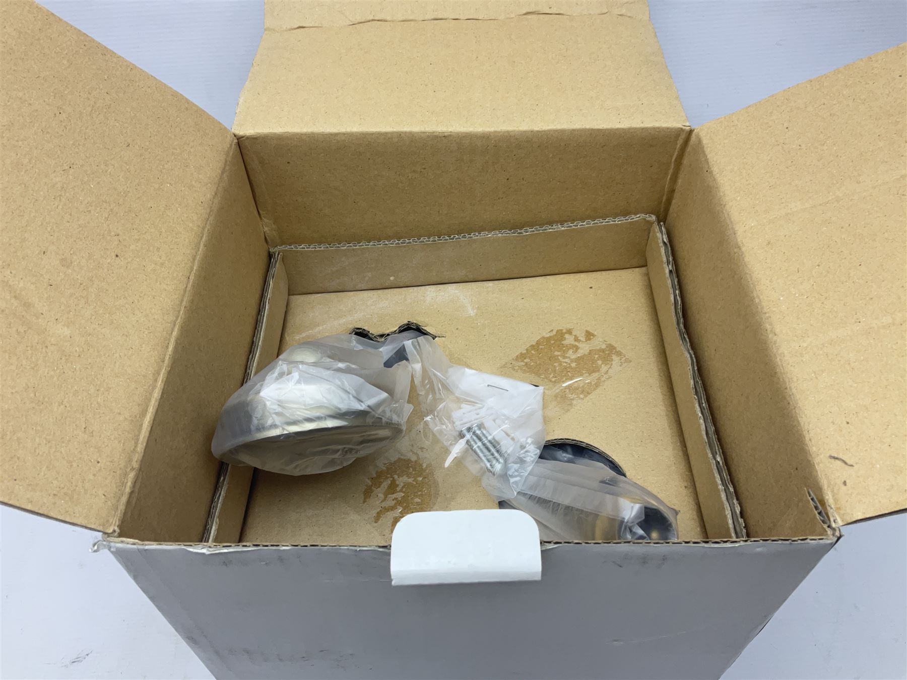 Pair of Marks and Spencer adjustable wall lights, together with a glass chandelier