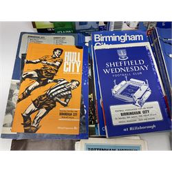 1931 F.A. Cup Final Birmingham City printed silk handkerchief, quantity of Birmingham City football programmes, and Tufty Club silk handkerchief