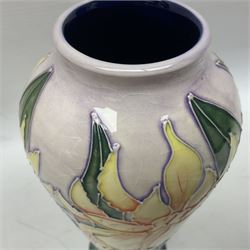Moorcroft vase, decorated in Windrush pattern, by Debbie Hancock, circa 2001, H21cm
