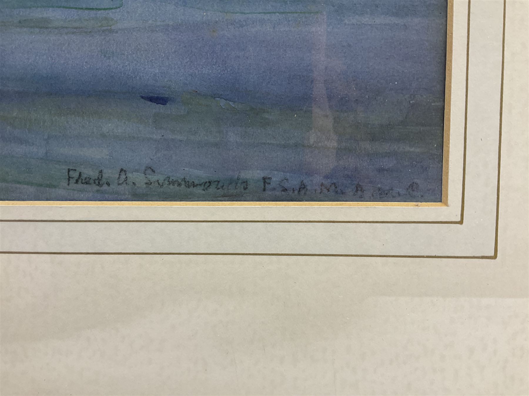 Fred A Simmonds (British 20th century): 'A Rough Sea Whitby', watercolour signed, titled verso 37cm x 48cm