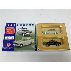 Six Lledo Vanguards 1:43 scale Special Limited Edition of 5,00 die-cast model sets including Whitbread Service Vans of the 50's & 60's and Heartbeat Collection, together with a 1:64 die-cast set (7)