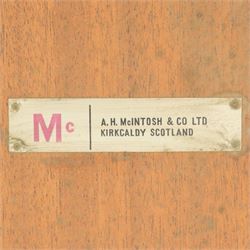 A.H. McIntosh & Co Ltd - Mid-20th century teak double leaf extending dining table (Extended 234cm)