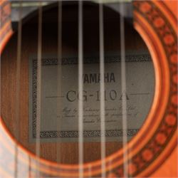 Yamaha acoustic guitar model no. CG-110A, L99cm, in fitted hardcase