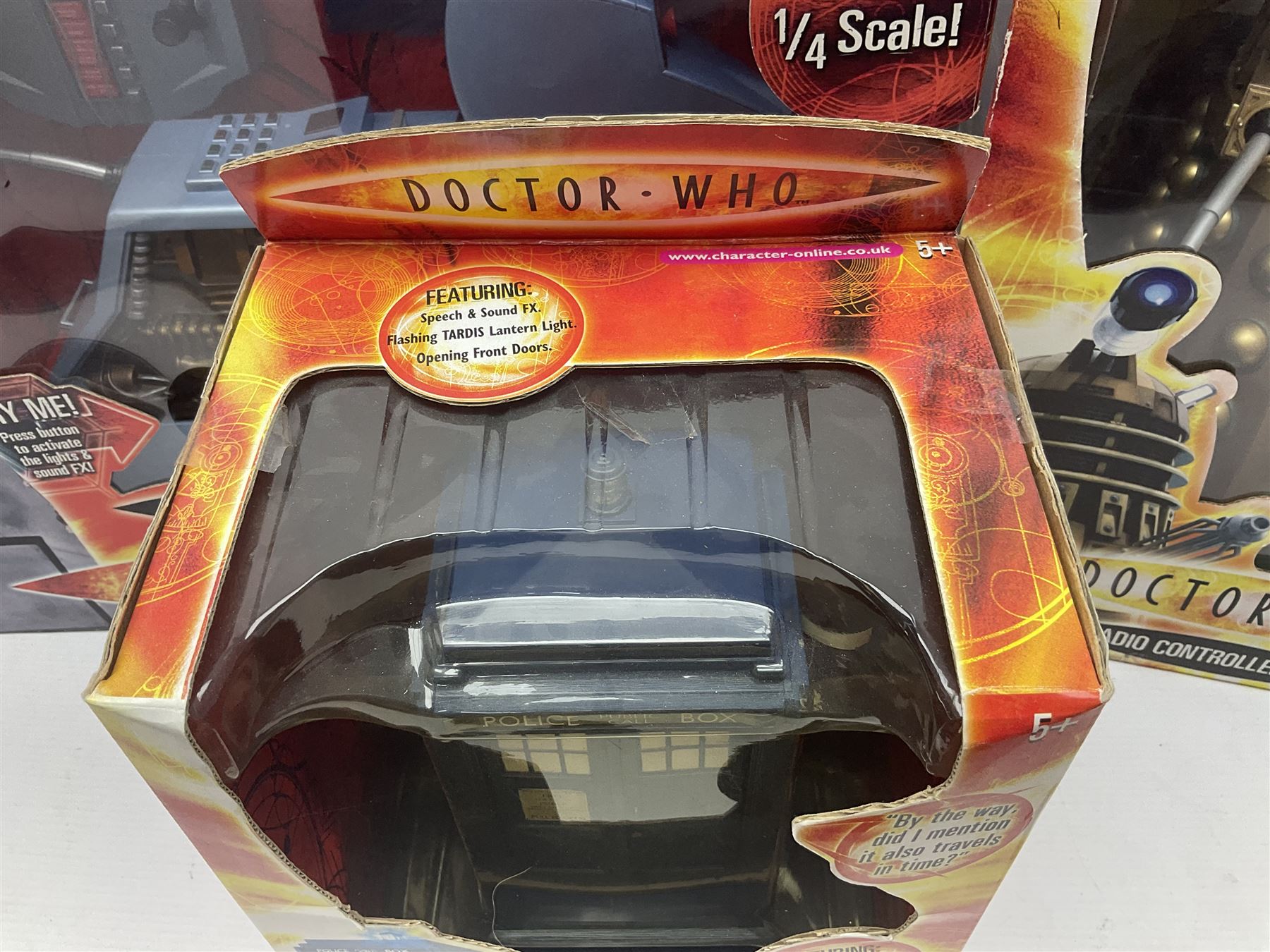 Dr. Who - four boxed collectables by Character Options and Wesco comprising Radio Controlled Dalek, Radio Controlled 1/4 scale K-9, Dalek and Tardis money banks (4)