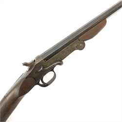 Belgian .410 folding single barrel shotgun with walnut stock and 75.5cm barrel, No.2881, L114cm overall SHOTGUN CERTIFICATE REQUIRED