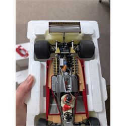 Exoto Grand Prix Classics 1:18 scale Gilles Villeneuve Ferrari 312T4 #12, 1979 Championship 2nd with Ferrari umbrella, boxed