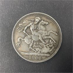 King Edward VII 1902 silver crown coin