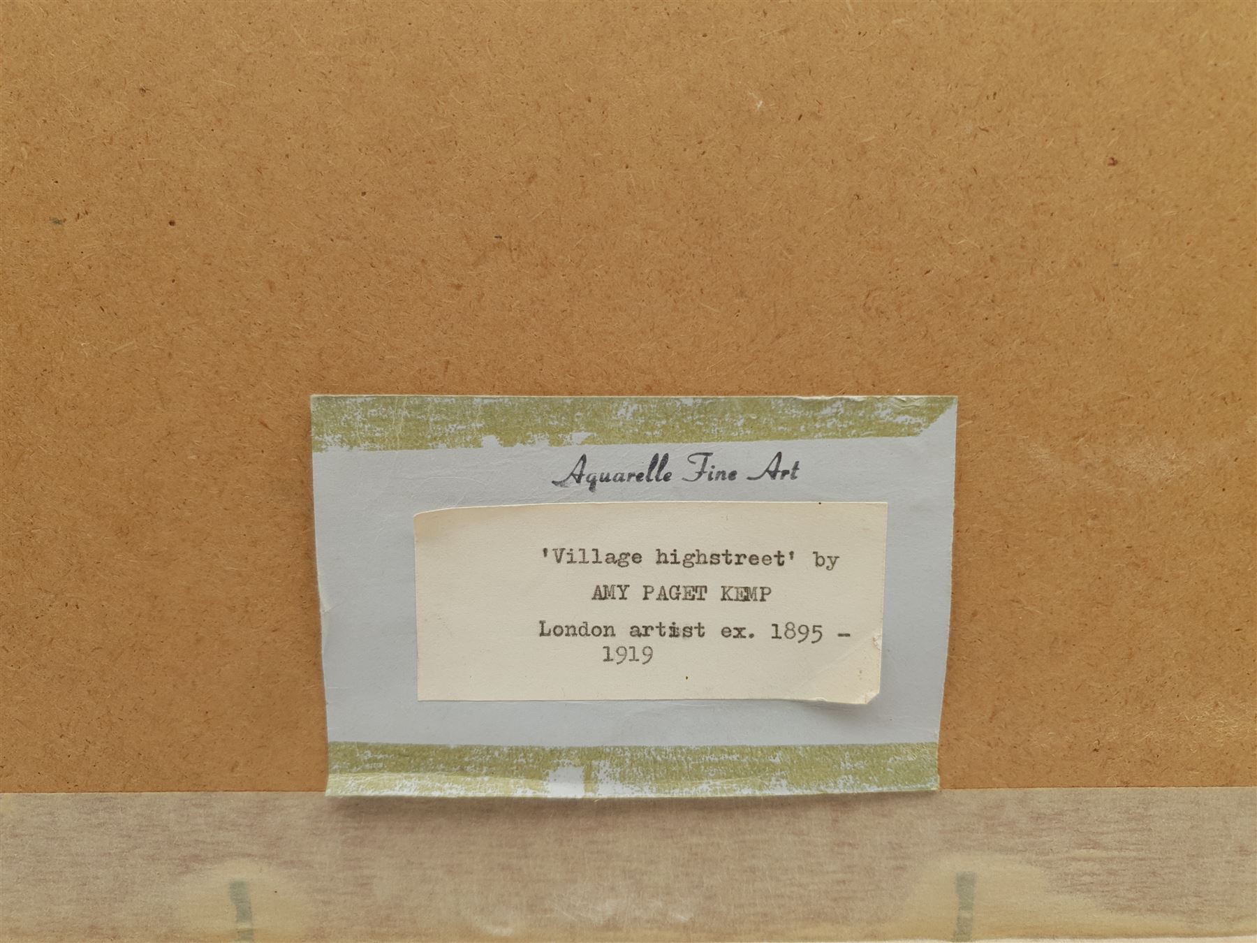 Amy Paget Kemp (British exh.1895-1919): Village High Street, watercolour signed 24cm x 29cm