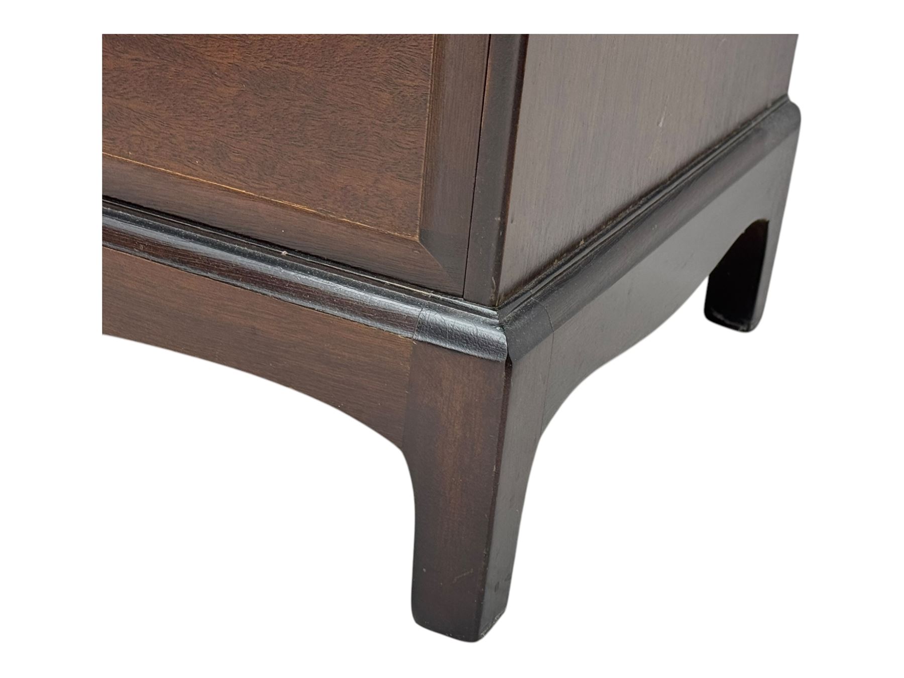 Stag Minstrel - mid-20th century chest, rectangular top over arrangement of three short and four long drawers, on bracket feet