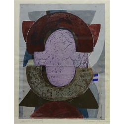  Abstract Shapes, artists proof silkscreen signed in pencil by Rosemary Abrahams  67cm x 52cm  