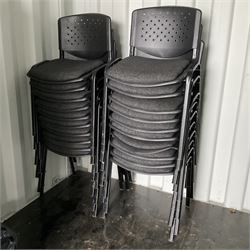 Twenty metal, fabric and plastic backrest office chairs  - THIS LOT IS TO BE COLLECTED BY APPOINTMENT FROM DUGGLEBY STORAGE, GREAT HILL, EASTFIELD, SCARBOROUGH, YO11 3TX