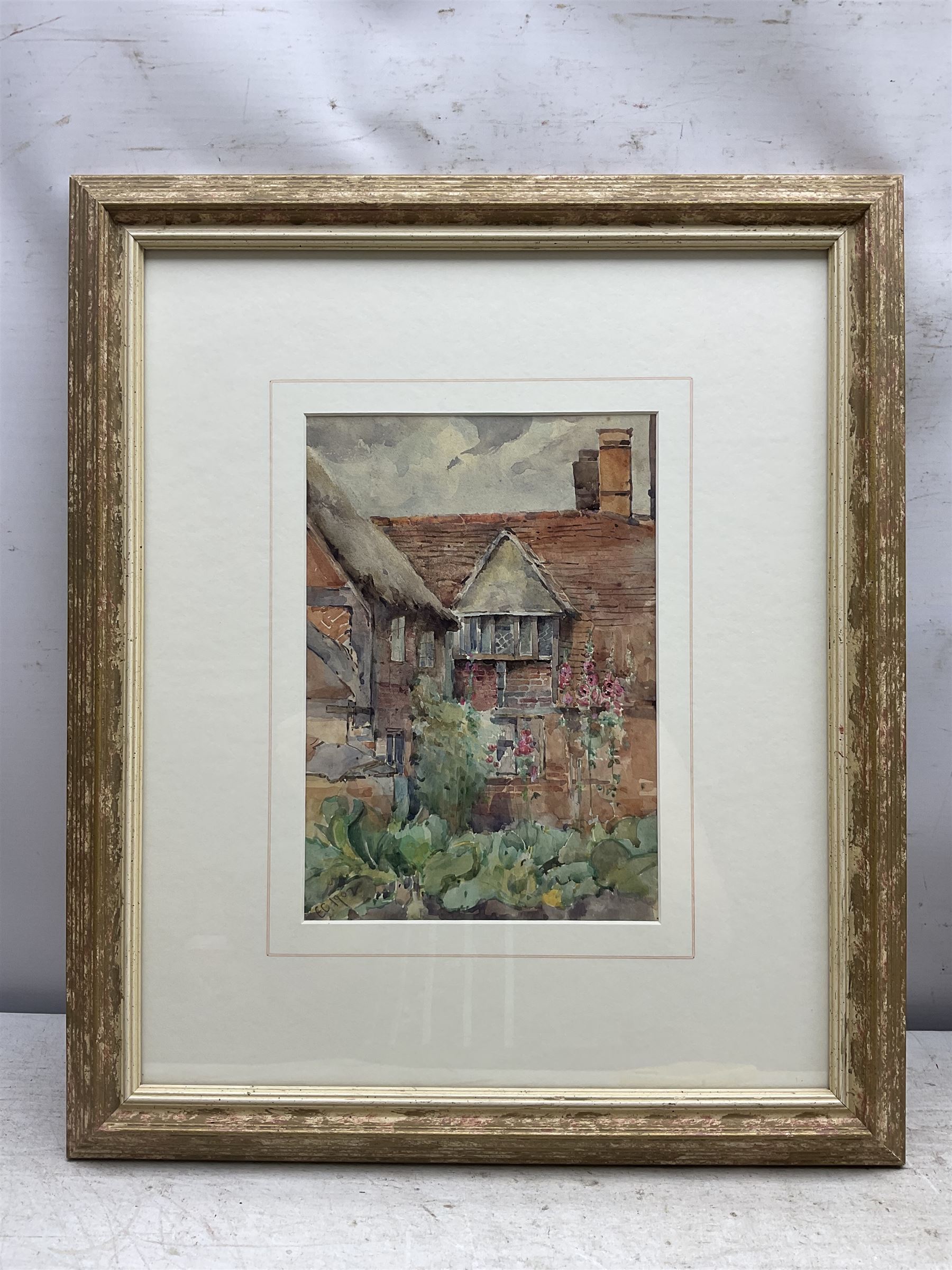 Ellen Connolly (British fl. 1880-1885) and James Matthews (British 19th Century): Garden Scenes, two watercolours signed, one dated 1902 max 20cm x 28cm (2)