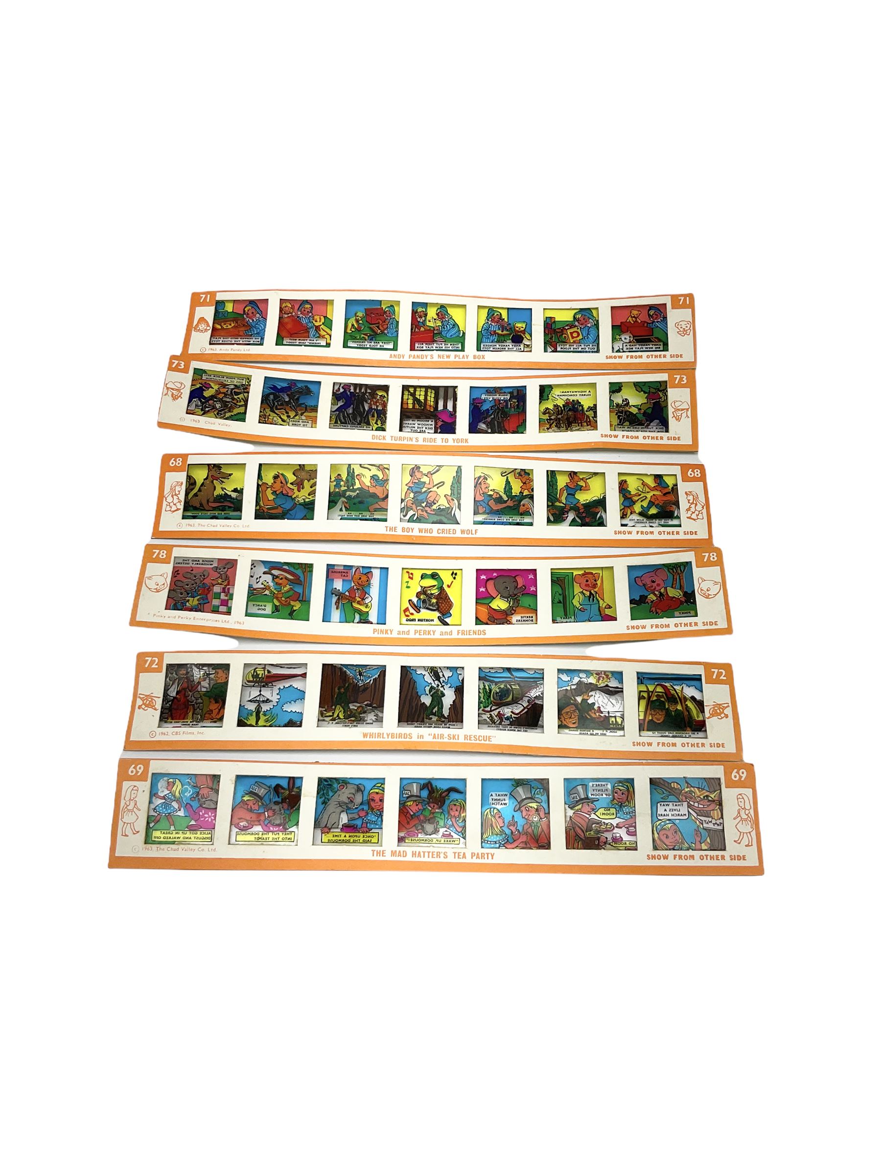 Chad Valley battery operated Give-A-Show projector, boxed with quantity of slides; and two extra boxes of slides Sets J & K (3)