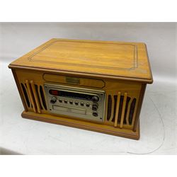 Vintage Collection Gramophone, model MT-GA05, record CD tape player AM/FM radio, W47cm H24cm 