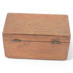 Victorian writing slope, with Turnbridge-ware styled Inlaid borders to the front and lid, opening to reveal and ebonised interior with letter rack, removable tray and writing slope and two further wooden boxes
