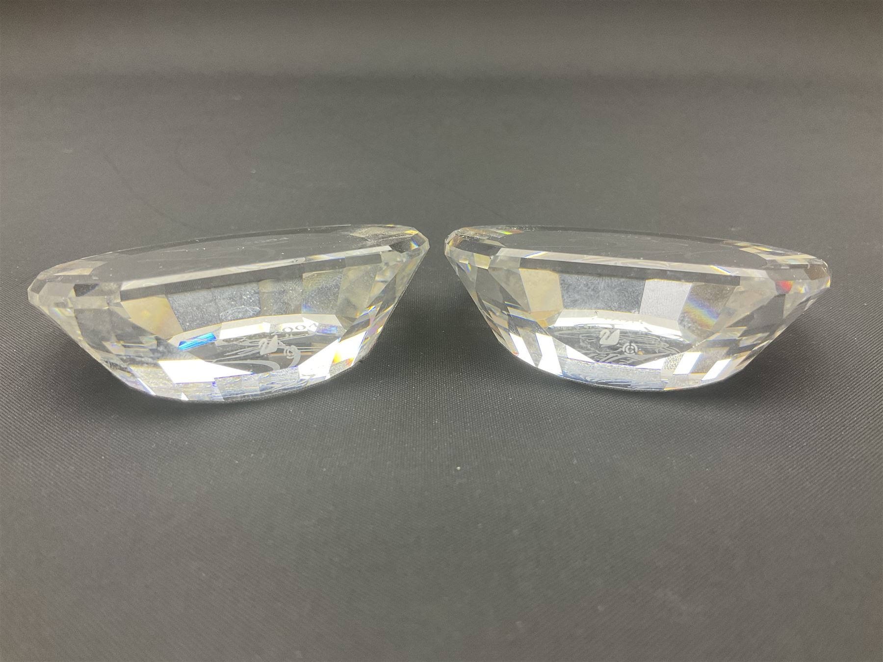 Three Swarovski figures, comprising flamenco dancer, female dancer with certificate and ballerina, tallest H21cm  