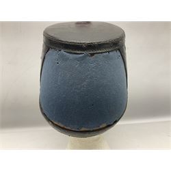 WW1 French Ecole Speciale Militaire Saint-Cyr shako with metallic tricolor cockade and scarlet pompom c1914