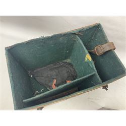 Sanderson Koilos folding plate camera in mahogany and lacquered brass, with 'Ensign Anastigmat Series IV No 2' lens, serial no 173998, with original leather case