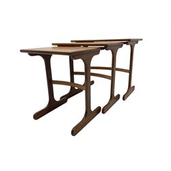 G-Plan - nest of three teak tables 