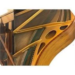 Pohlmann sapele mahogany cased baby grand piano, with duet stool