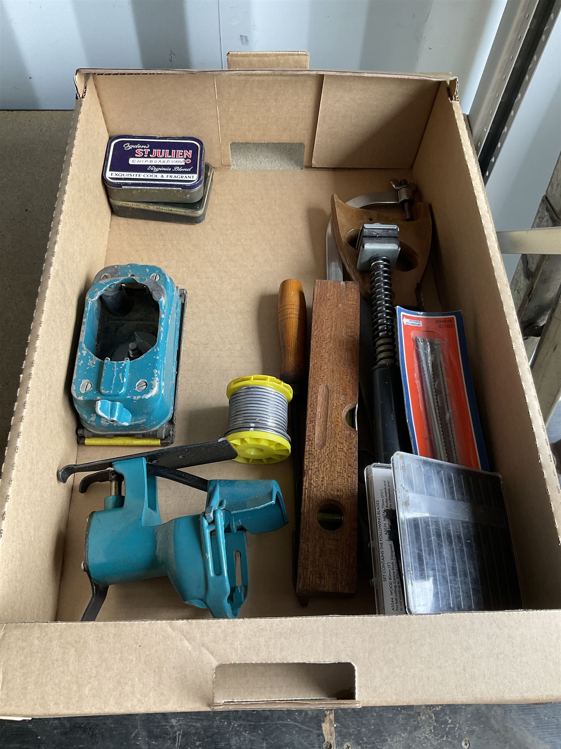 Selection of tools, spanners, saw blades and other tools - THIS LOT IS TO BE COLLECTED BY APPOINTMENT FROM DUGGLEBY STORAGE, GREAT HILL, EASTFIELD, SCARBOROUGH, YO11 3TX
