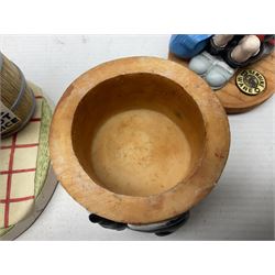 Eleven Robert Harrop figures from the Beano Dandy collection, comprising One Man & His Dawg BDS08, Picnic Desperate Dan BDS04, Fatty BD07, Desperate Dan BD03, Roger the Dodger BD20, Dennis the Menace BD01, Beryl the Peril BD05, Minnie the Minx BD04, Surfing BP03, two Spotty BD16, together with a Genuine Beano Ware lidded box (12)