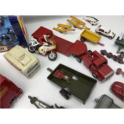 Various makers - Matchbox Superkings Snorkel Fire-Engine No.K-39 and King Size Scammell Tipper Truck No.K-19; both boxed; and large quantity of unboxed, playworn and repainted models by Dinky, Corgi, Lesney, EFE, Micromachines etc