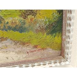 H Taylor Green (British exh.1937): Village and Country Road, oil on canvas signed 49cm x 60cm
Notes: artist is listed as living in Halifax, exh. R.A.