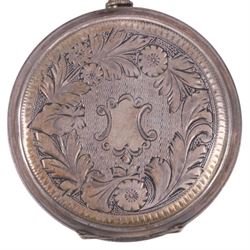 Continental silver ladies fob watch with silvered dial, stamped 800, on Albertina together with a silver cased open faced pocket watch, with silver import marks