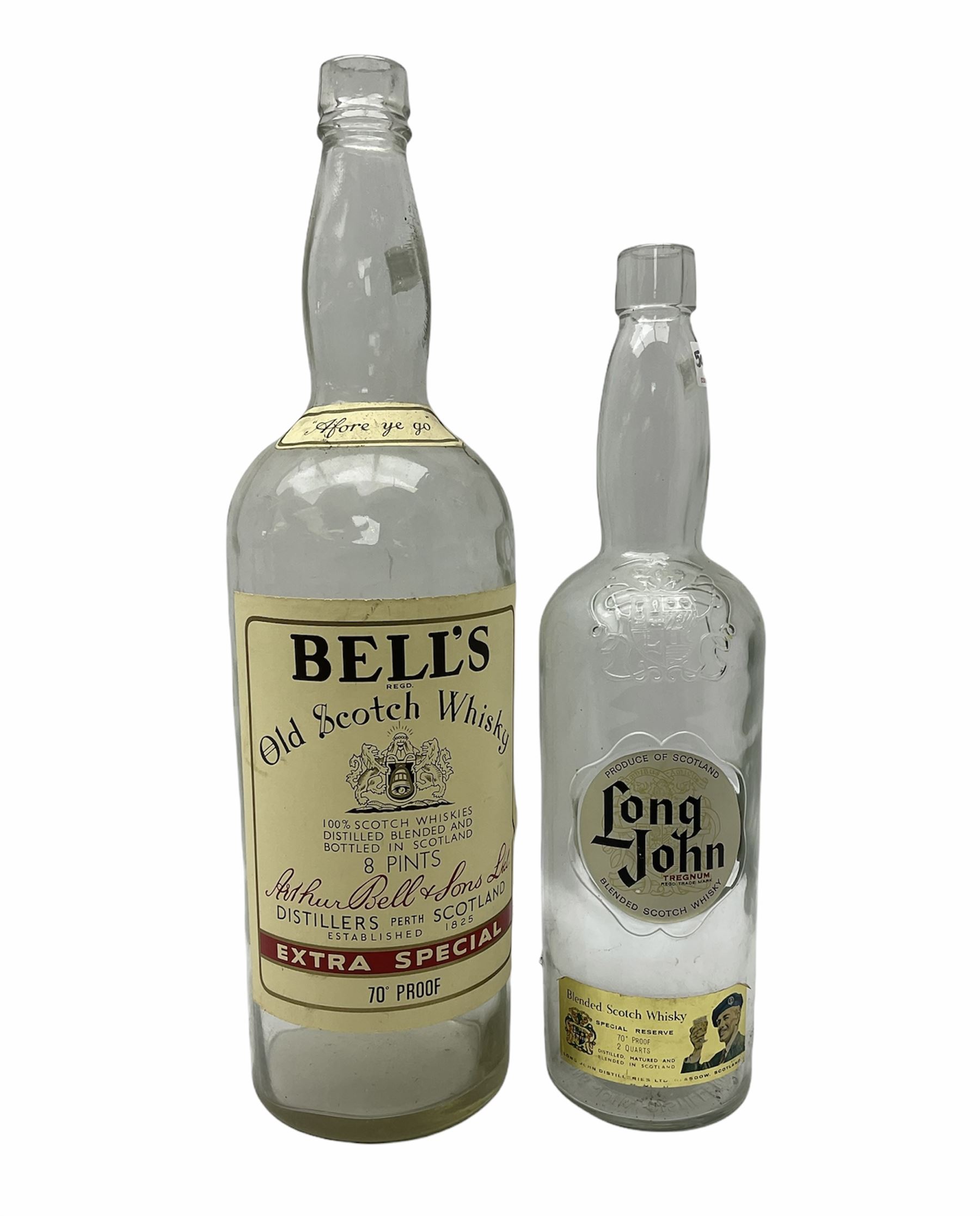 Two large Whisky bottles 