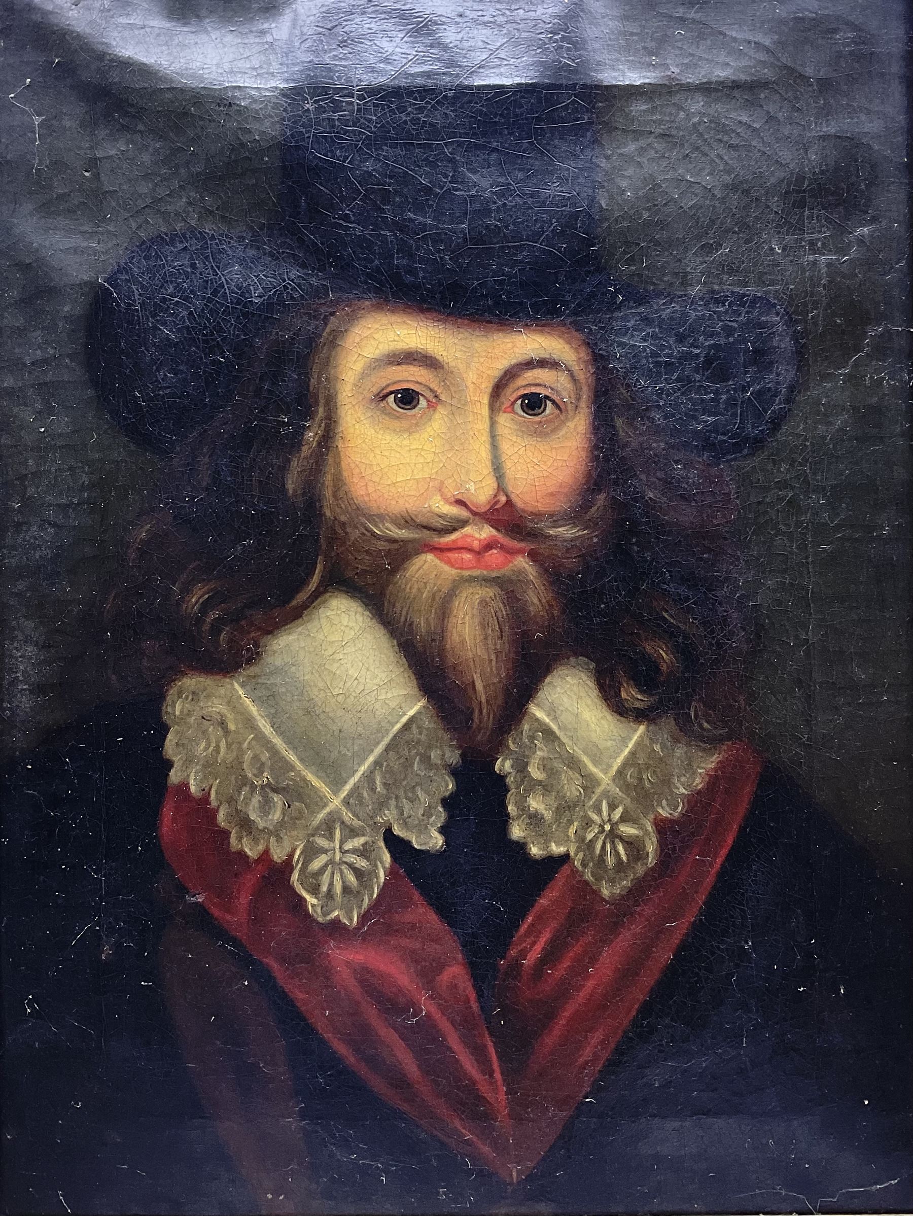English School (Early-mid 19th century): Portrait of Guy Fawkes, oil on canvas unsigned 59cm x 44cm