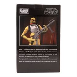 Four Gentle Giant Star Wars Maquettes, comprising The Clone Wars Bossk, Anakin Skywalker and Yoda on Kybuck and an animated Darth Vader, all boxed