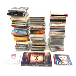 A collection of approximately eighty CD's, to include examples by Fleetwood Mac, David Bowie, Alice Cooper, Scissor Sisters, Def Leppard, The Electric Light Orchestra, Queens of the Stone Age, Aerosmith, The Cure, Red Hot Chili Peppers, Freddie Mercury, Meat Loaf, etc. 